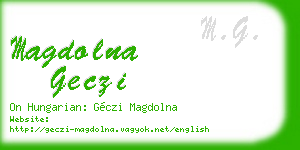 magdolna geczi business card