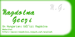 magdolna geczi business card
